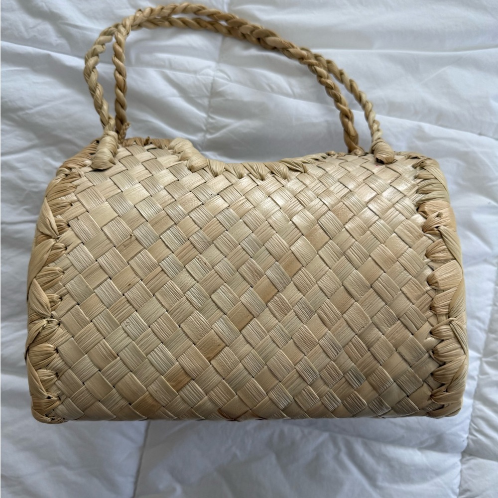 Samoan lauhala and tapa cloth hand- woven hand bag from Samoa